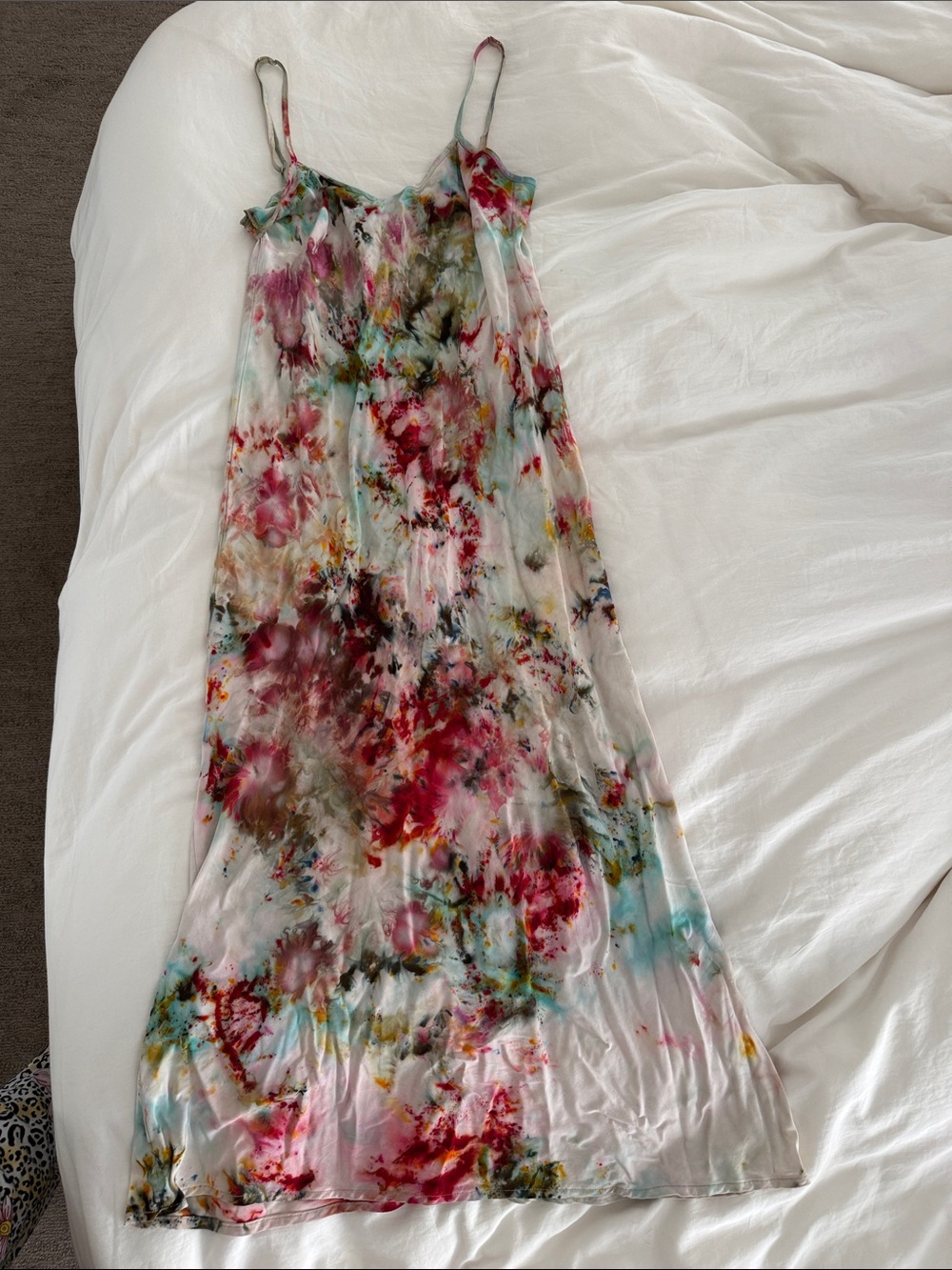 Haley Solar Multi-Color Floral Maxi Slip Dress with Adjustable Straps